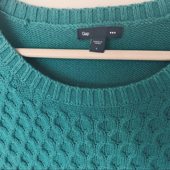 GAP Green Sweater Crew neck - Picture 6 of 7